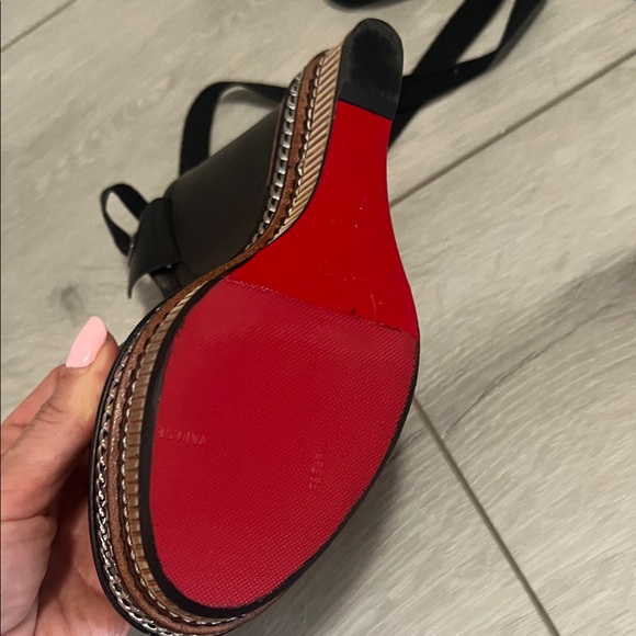 Christian Louboutin Black Wrap Sandals authentic!
